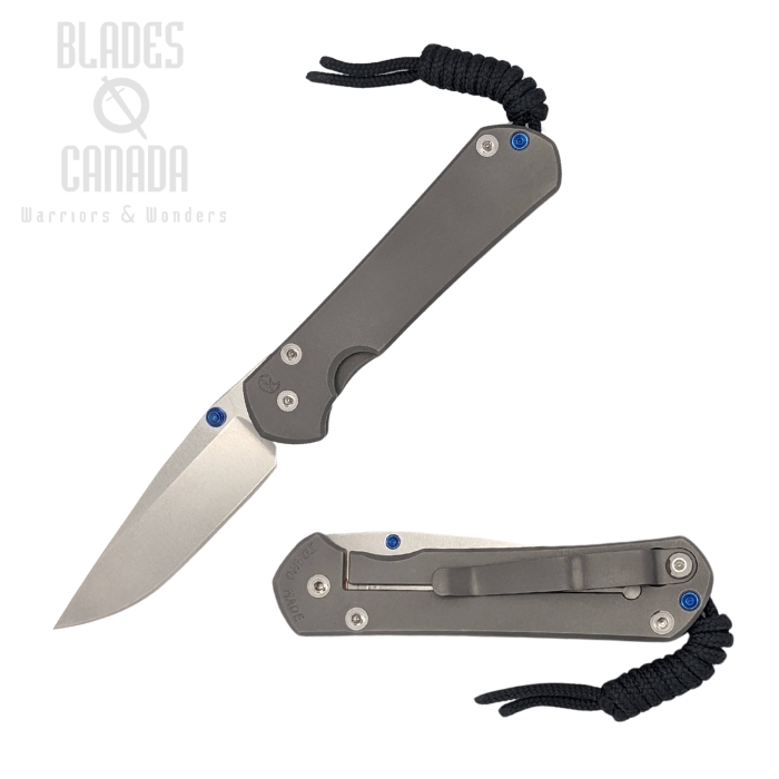 Chris Reeve Small Sebenza 31 Framelock Folding Knife, CPM Magnacut, Glass Blasted Titanium, S31-1644